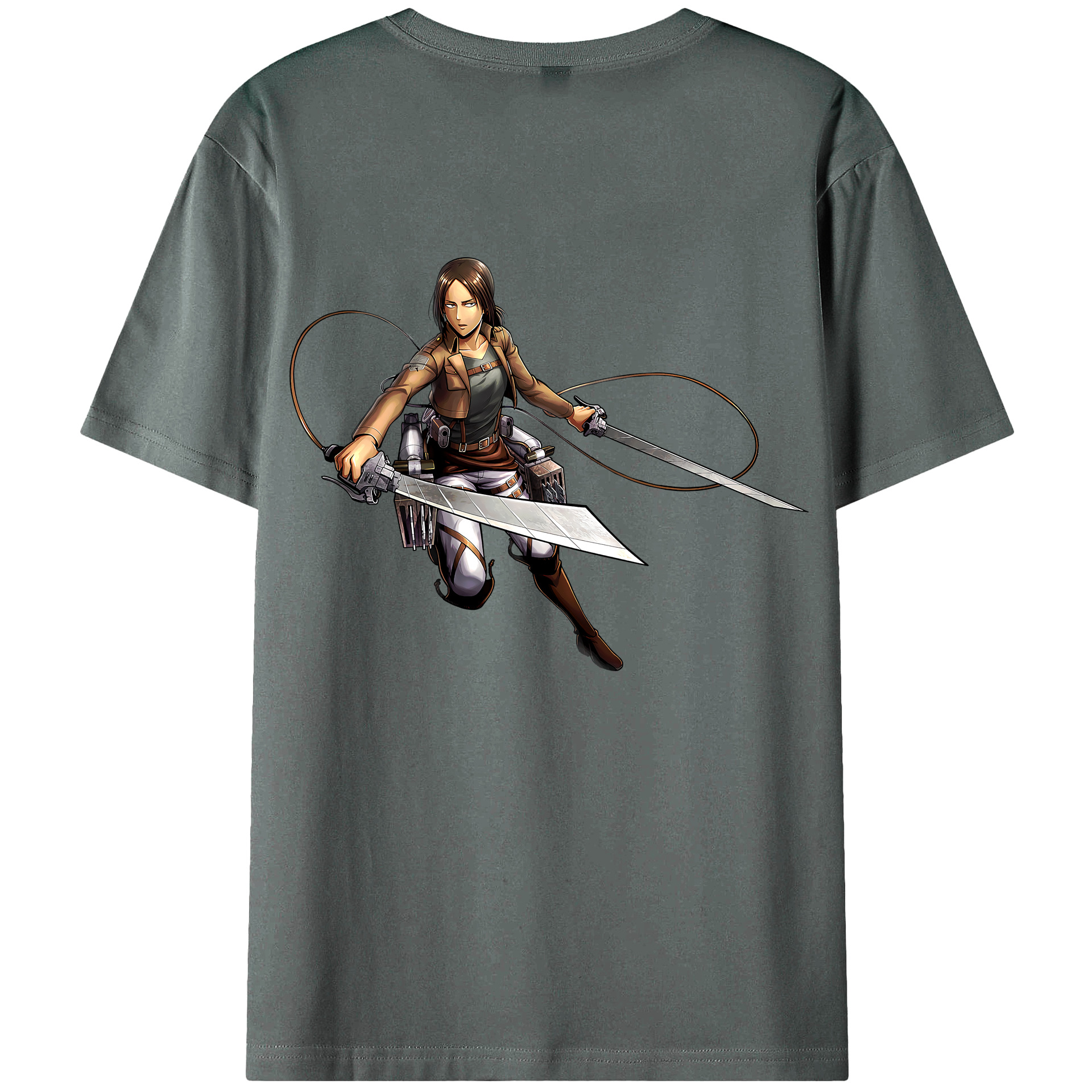 （画像用） 進撃の巨人 Attack on Titan 綿100％半袖Tシャツ（背面プリント）